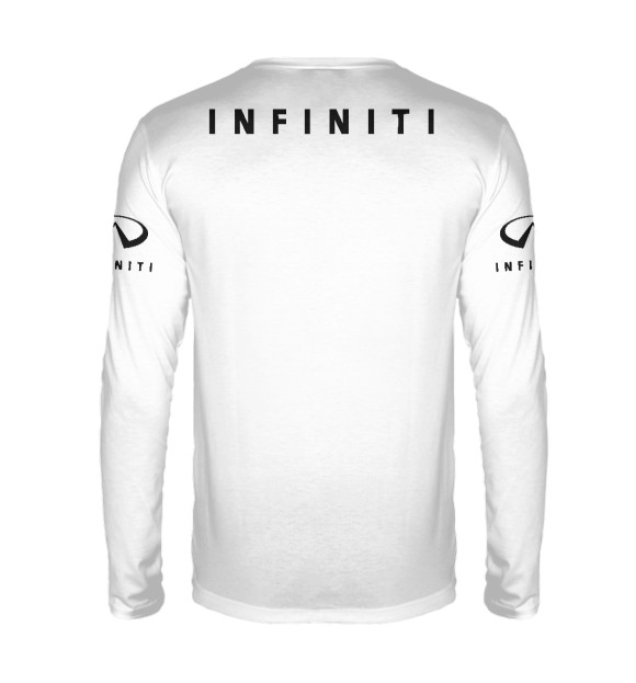 Мужской лонгслив с изображением Infiniti цвета Белый