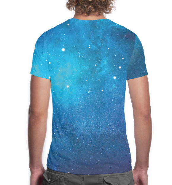 Мужская футболка с изображением Идущий к реке космос цвета Белый