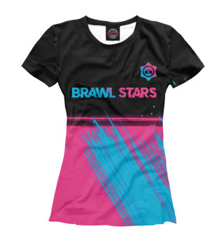 Женская футболка Brawl Stars Neon Gradient (colors)