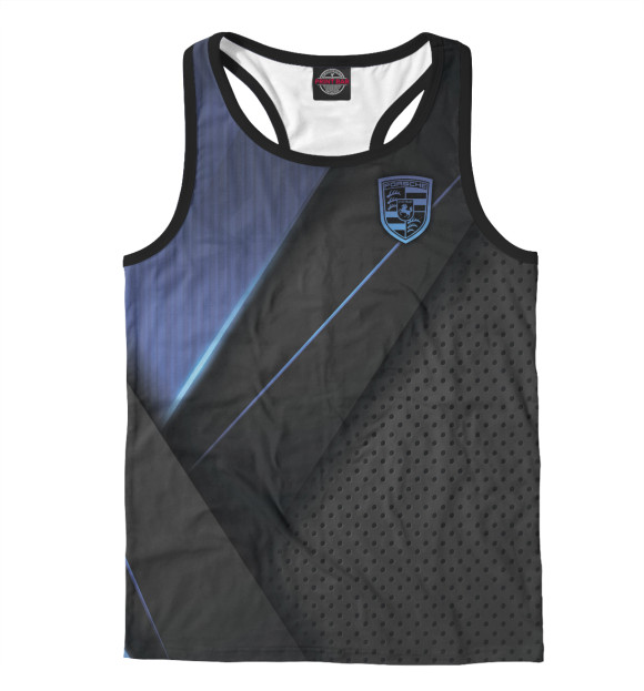 Мужская майка-борцовка с изображением Porsche цвета Белый