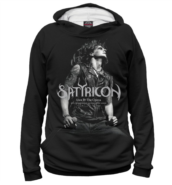 Женское худи с изображением Satyricon цвета Белый