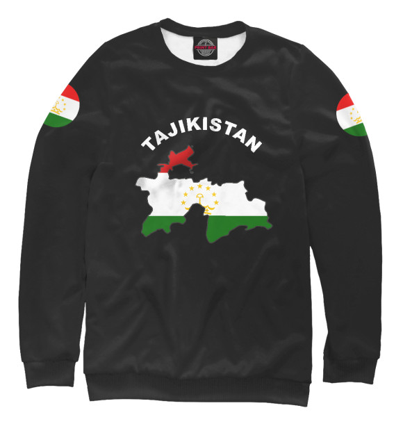 Свитшот для мальчиков с изображением Таджикистан цвета Белый