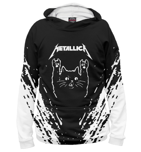 Женское худи с изображением Metallica цвета Белый