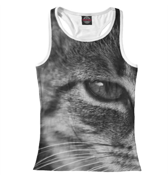 Женская майка-борцовка с изображением КЛАССНЫЕ ПРИНТЫ цвета Белый