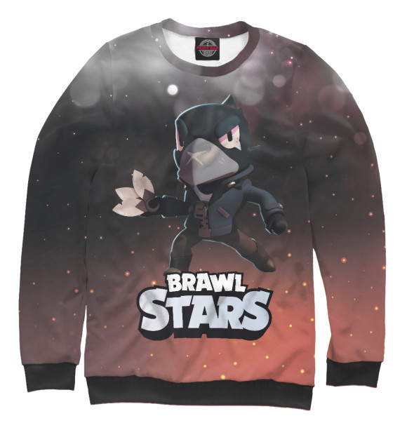 Свитшот для мальчиков с изображением Brawl Stars Crow цвета Белый