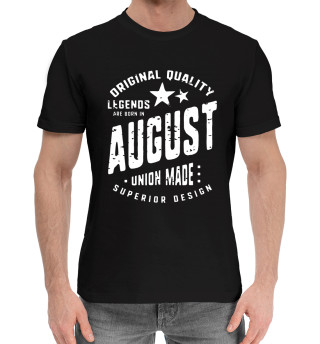 Хлопковая футболка для мальчиков Legends are rorn in August