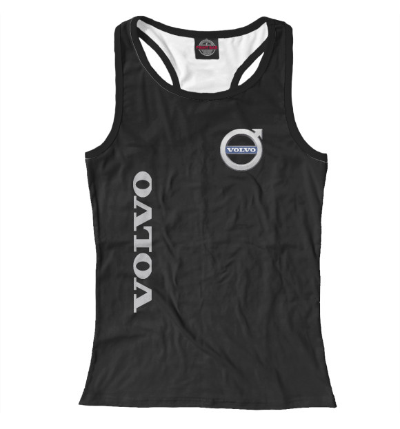 Женская майка-борцовка с изображением Volvo Cars цвета Белый