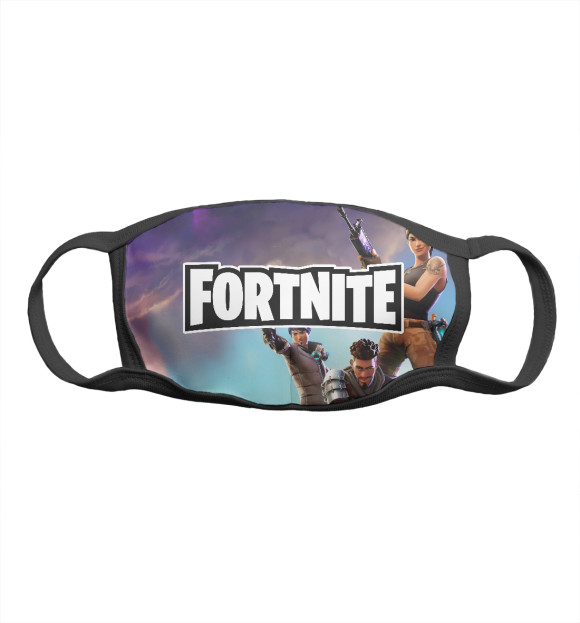 Маска тканевая с притом Fortnite цвета Белый Маска тканевая с изображением Fortnite цвета Белый