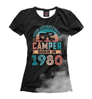 Женская футболка Camper born in 1980