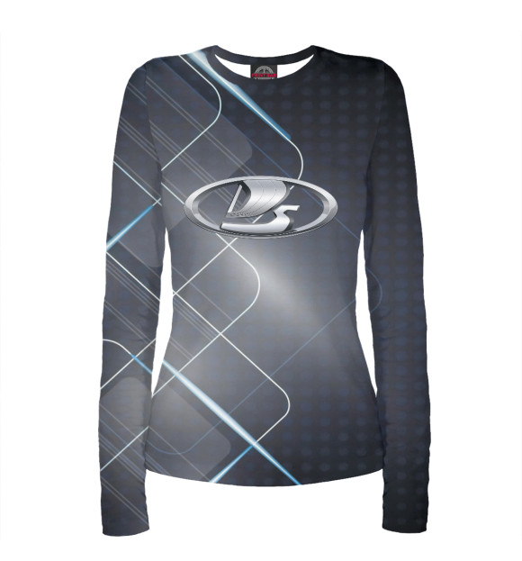 Женский лонгслив с изображением LADA цвета Белый