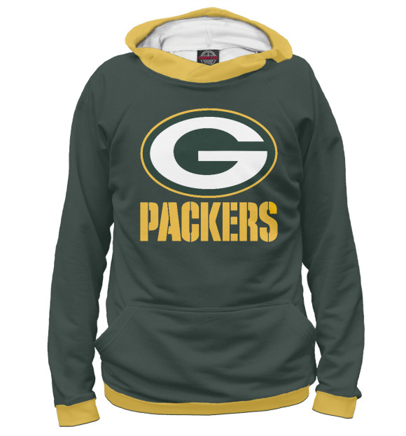 Мужское худи с изображением Green Bay Packers цвета Белый