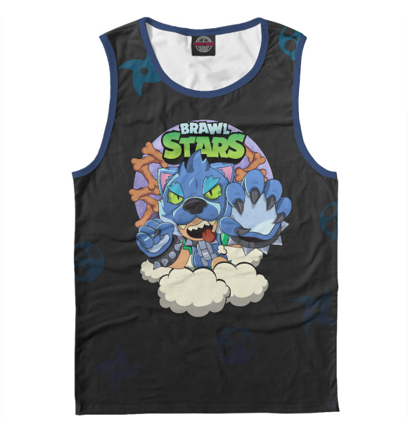 Майка для мальчика с изображением Brawl Stars Leon цвета Белый