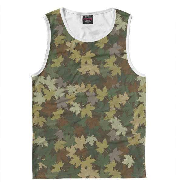 Майка для мальчика с изображением Листья цвета Белый