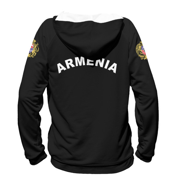 Мужское худи с изображением Армения цвета Белый