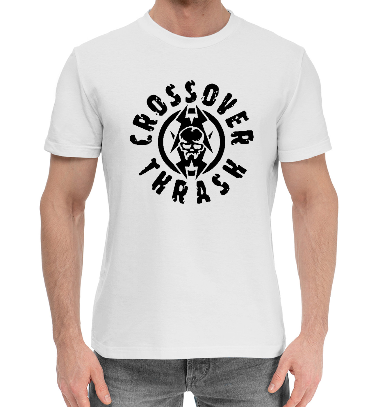 Мужская Хлопковая футболка Crossover Thrash, артикул: MWE-253702-hfu-2