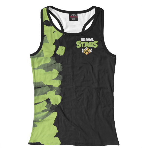 Женская майка-борцовка с изображением Brawl Stars цвета Белый