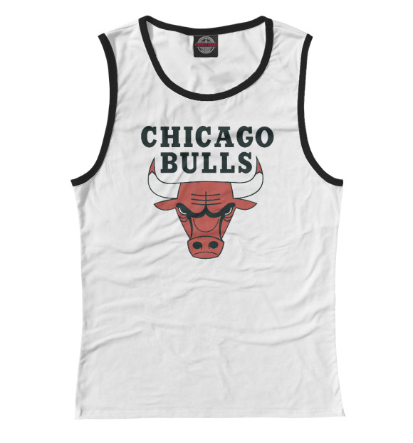 Майка для девочки с изображением Chicago Bulls цвета Белый