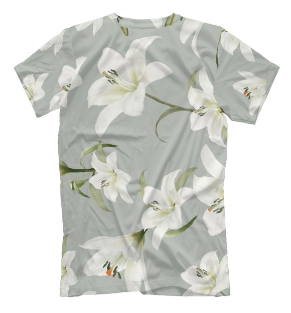 Футболка для мальчиков с изображением Pattern lily цвета Белый