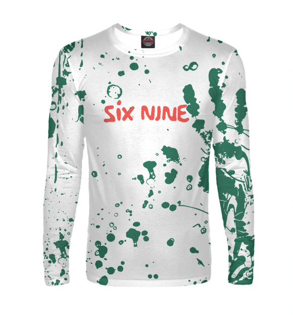 Мужской лонгслив с изображением 6ix9ine цвета Белый