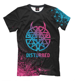 Мужская футболка Disturbed Neon Gradient