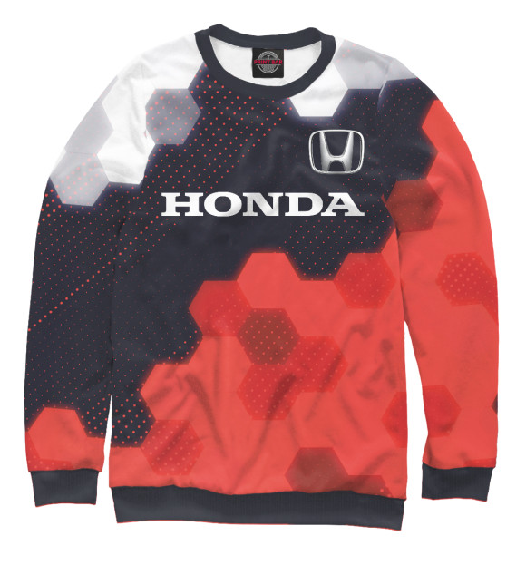Свитшот для мальчиков с изображением Honda Dreams | Соты цвета Белый