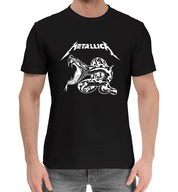 Мужская хлопковая футболка «Metallica» — футболка с принтом, магазин Print Bar