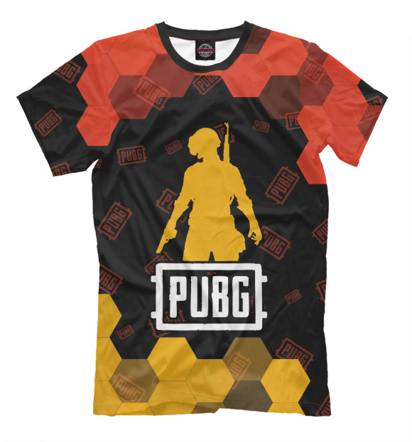 Мужская футболка с изображением PUBG / (Пабг) цвета Белый