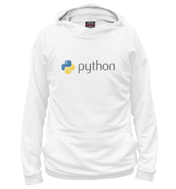 Женское худи с изображением Python Logo цвета Белый