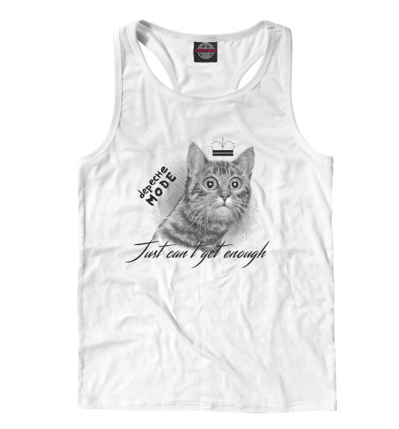 Мужская майка-борцовка с изображением Just can't get enough цвета Белый