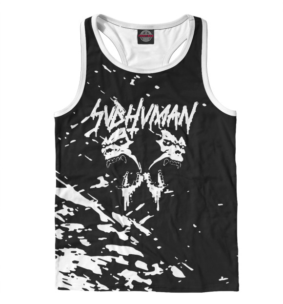 Мужская майка-борцовка с изображением Thrasher цвета Белый