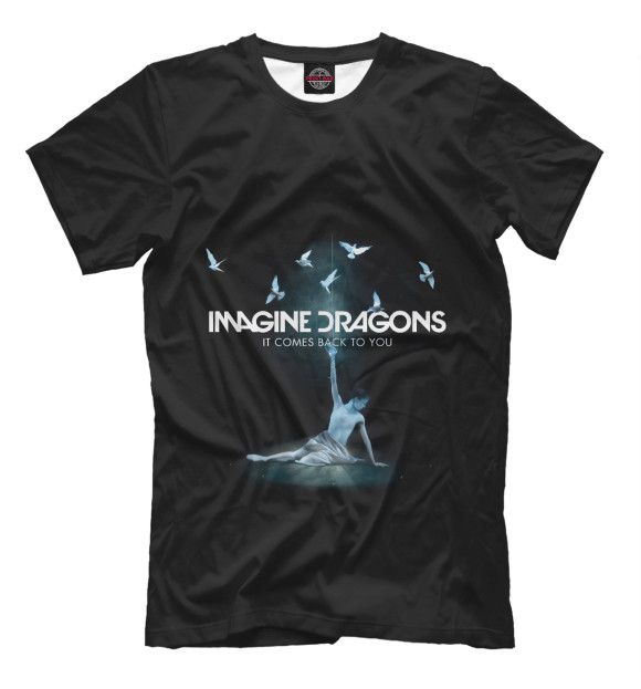 Мужская футболка с изображением Imagine Dragons цвета Белый