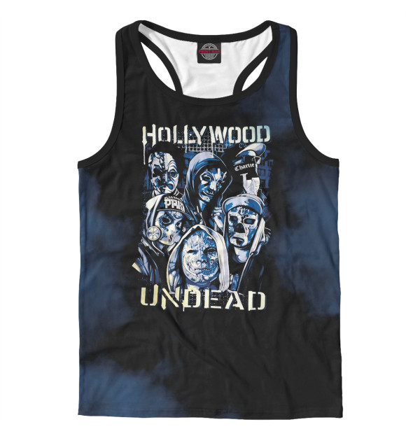 Мужская майка-борцовка с изображением Hollywood Undead цвета Белый