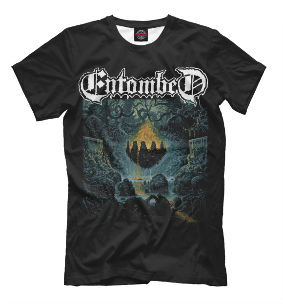 Мужская футболка с изображением Entombed цвета Белый