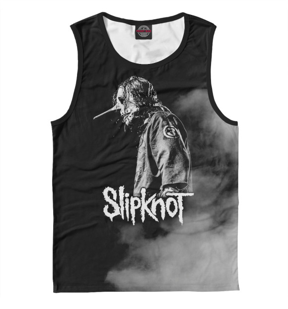 Мужская майка с изображением Slipknot цвета Белый