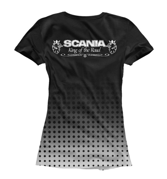 Женская футболка с изображением Scania цвета Белый