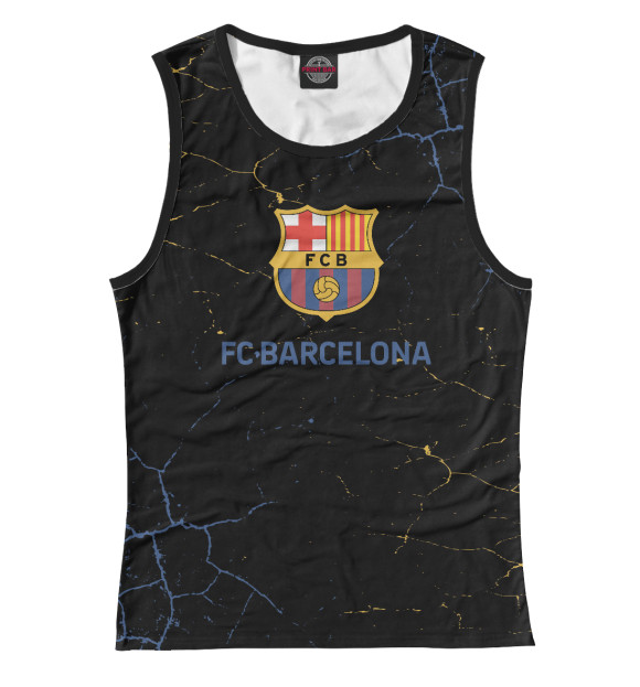 Женская майка с изображением Barcelona цвета Белый