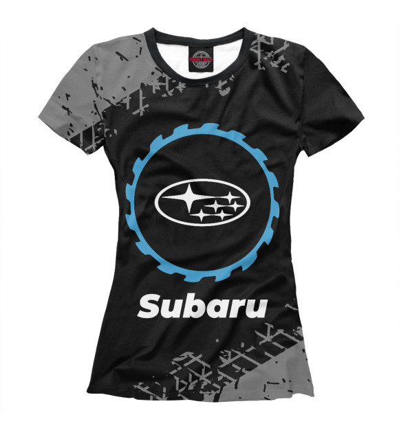 Футболка для девочек с изображением Subaru в стиле Top Gear цвета Белый