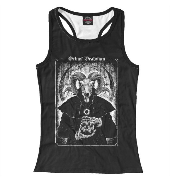 Женская майка-борцовка с изображением Orbus deadssign цвета Белый