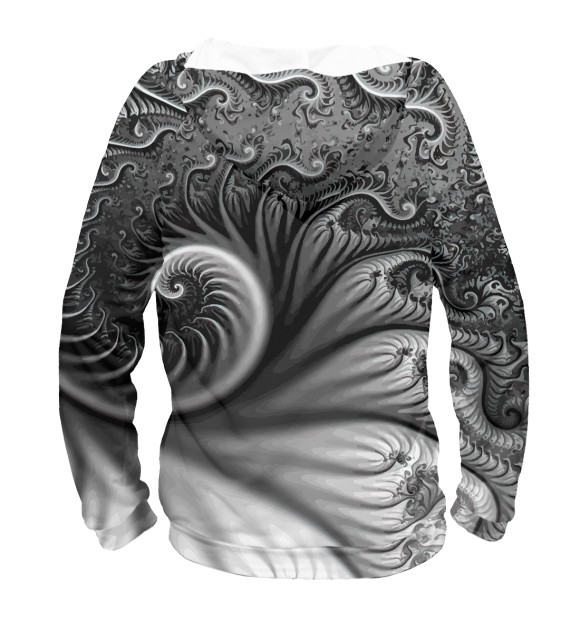 Мужское худи с изображением Floral 3D spiral / Vanguard цвета Белый