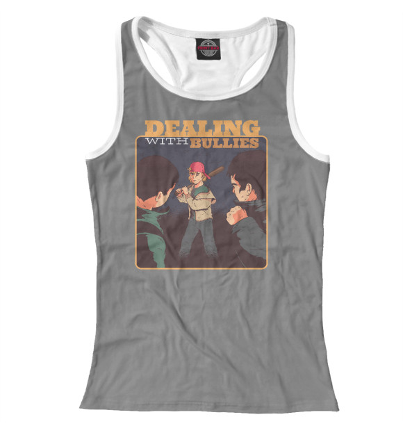 Женская майка-борцовка с изображением Имею дело с хулиганами цвета Белый