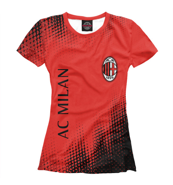 Футболка для девочек с изображением AC Milan / Милан цвета Белый
