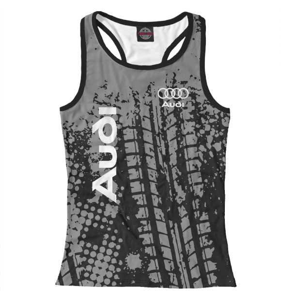 Женская майка-борцовка с изображением Audi цвета Белый