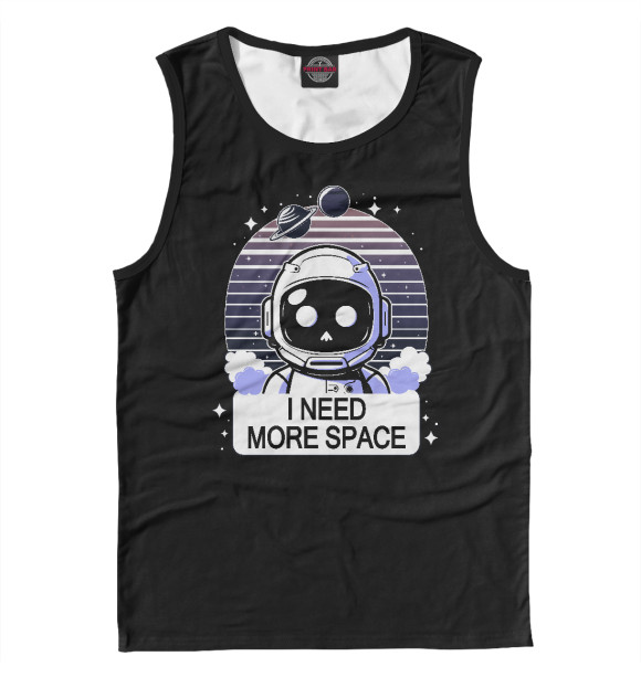 Майка для мальчика с изображением I need more space цвета Белый