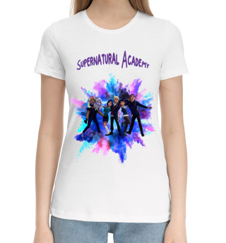 Хлопковая футболка для девочек Supernatural academy