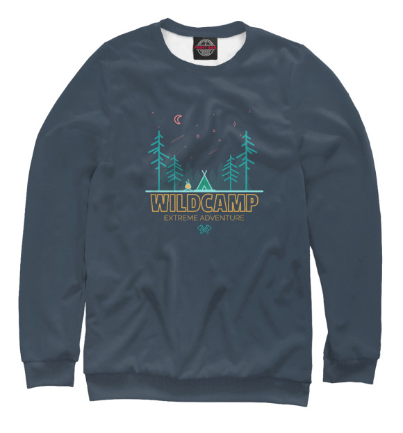 Свитшот для девочек с изображением Wildcamp цвета Белый