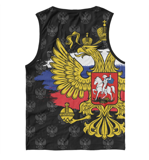 Мужская майка с изображением Виталий (герб России) цвета Белый