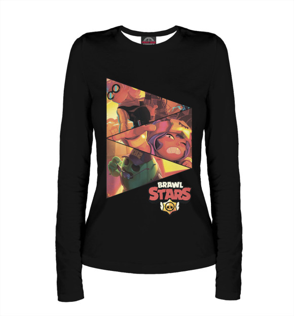 Женский лонгслив с изображением Белль,  Сэнди, Спайк цвета Белый