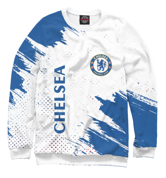 Свитшот для девочек с изображением Chelsea F.C. / Челси цвета Белый
