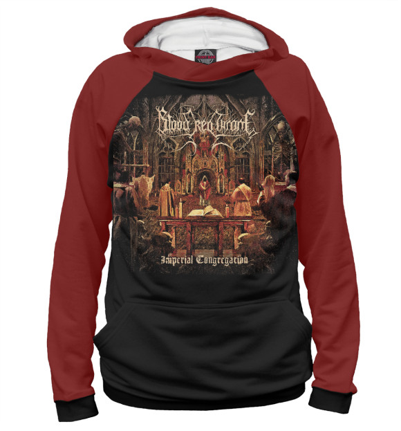 Женское худи с изображением Blood red throne цвета Белый