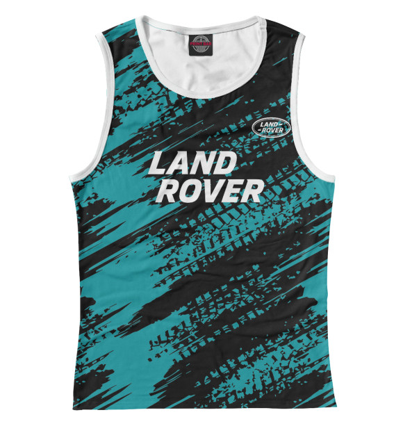 Майка для девочки с изображением LAND ROVER цвета Белый